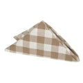 Buffalo Check Dinner Table Napkins - Taupe - Set of Four