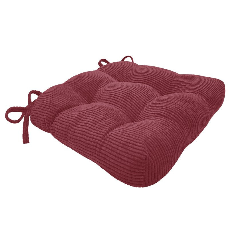 Jackson Chair Pad Set - Plush 16x15x3 in - Burgundy - 2-Pack