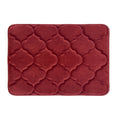 Memory Foam Bath Mat Burgundy 17 x 24 Inches Non-Slip Absorbent