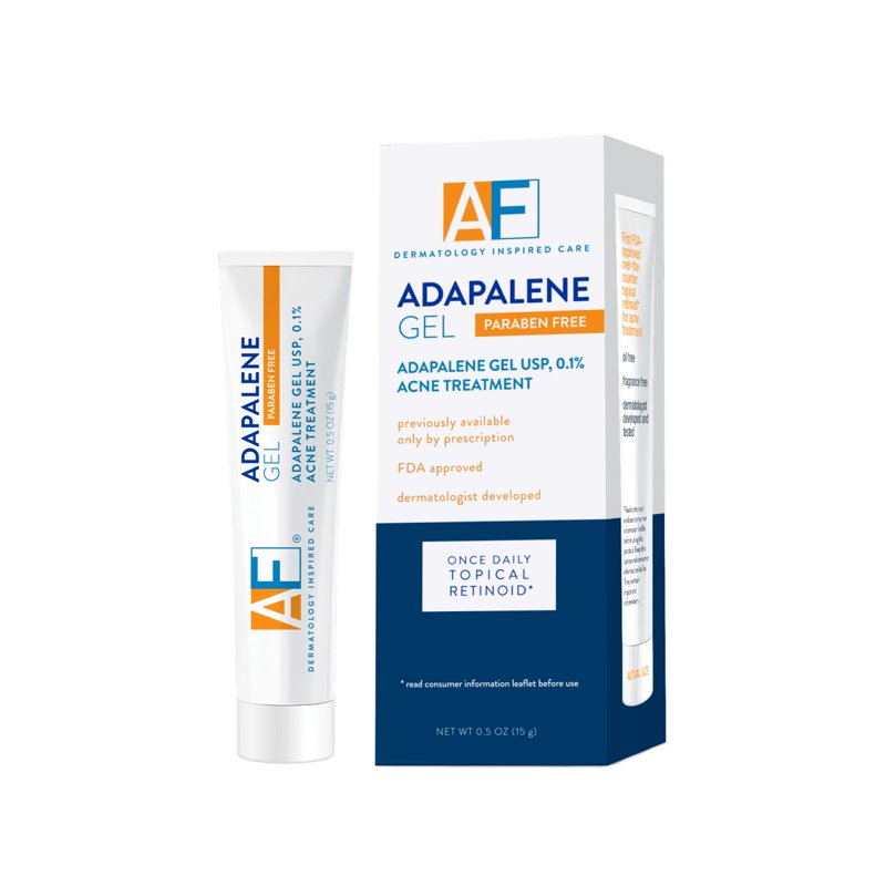 Adapalene Gel 0.1% Acne Spot Treatment, Once-Daily Retinoid, 0.5 oz