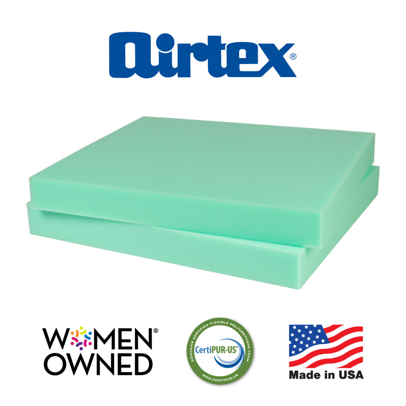 High-Density Foam Cushion Set - 2-Pack (2" x 15" x 17")
