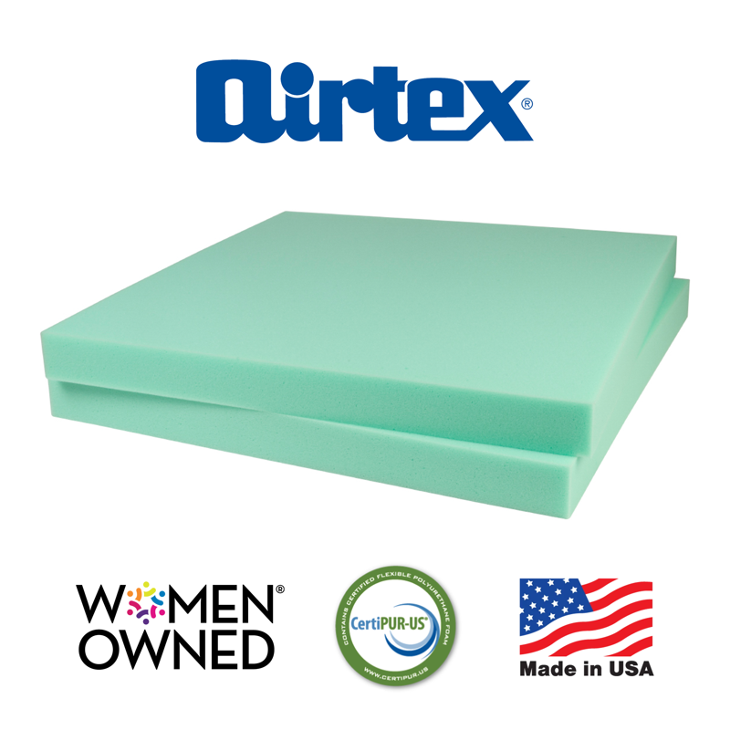High-Density Foam Cushion Set - 2-Pack (2" x 22" x 22")