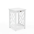 Coventry Wood End Table with Tray Shelf & Bottom Shelf - Multiple Colors
