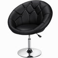 Modern Tufted Adjustable Barrel Swivel Accent Chair - Multiple Colors