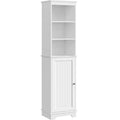 Slim Bathroom Floor Cabinet White - Space-Saving Storage Solution