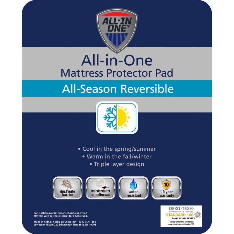 Queen All-in-One Reversible Cooling & Warming Mattress Pad