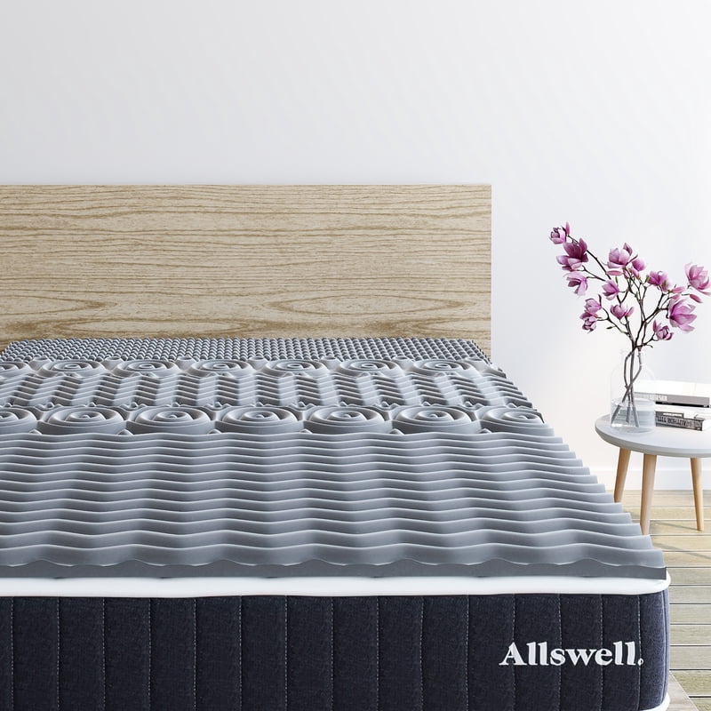 Allswell King 2-Inch 5-Zone Cooling Titanium Memory Foam Mattress Topper