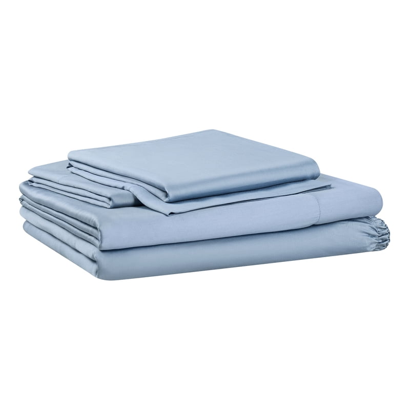 Allswell Silky Blue Illusion Rayon Bamboo Full Bed Sheet Set - 4 Pieces