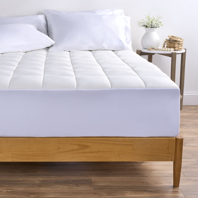 Queen Gel Memory Foam Mattress Pad with Cooling Cover - Allswell