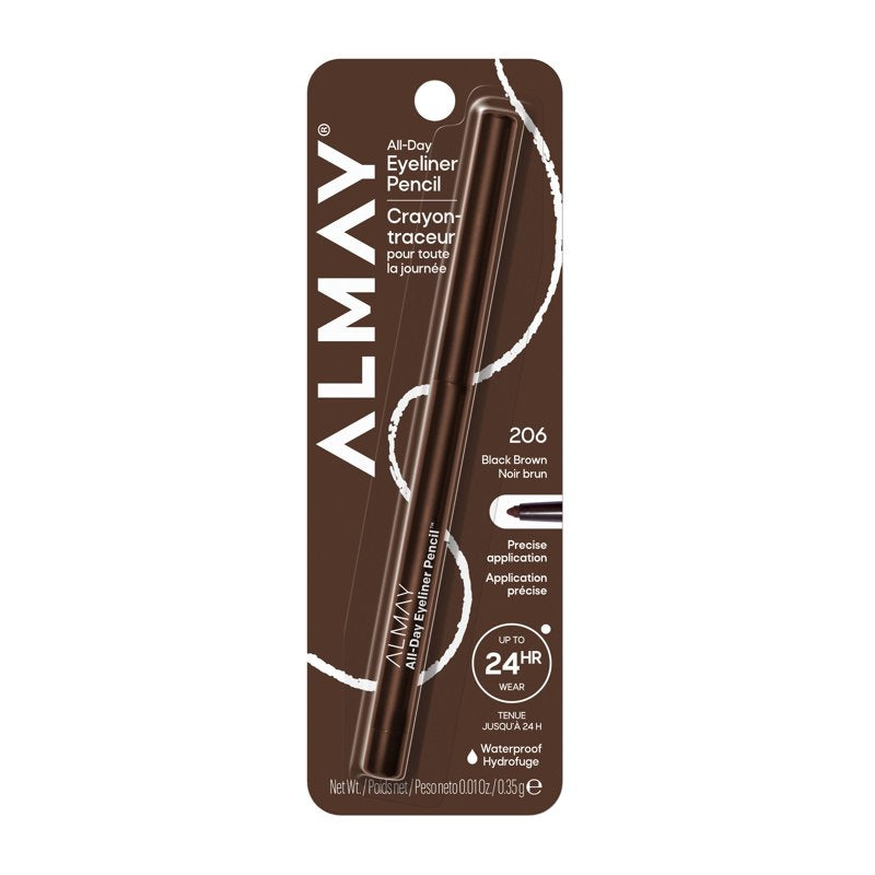 Long-Wear Waterproof Eyeliner Pencil with Built-In Sharpener