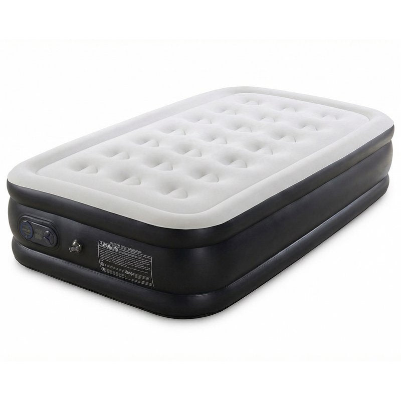 Black Queen Size Air Mattress 22in with Built-In Pump, Fast Inflation, Support 660lbs