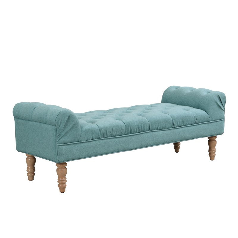 Upholstered End of Bed Bench with Button Tufting - Multiple Colors