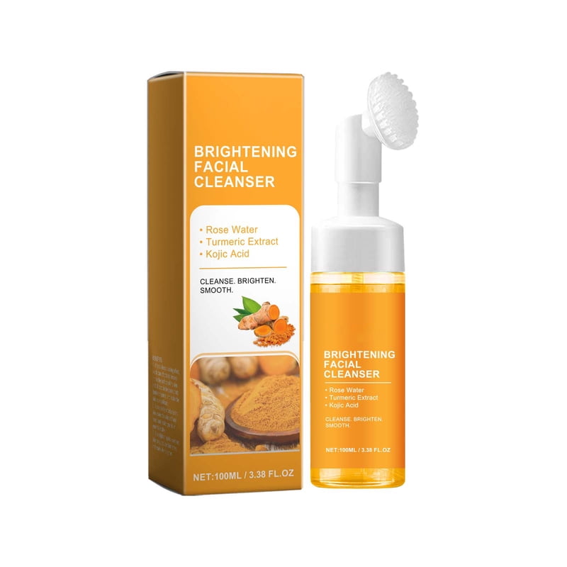 Turmeric Facial Cleanser with Brush for All Skin Types - 3.38 fl oz