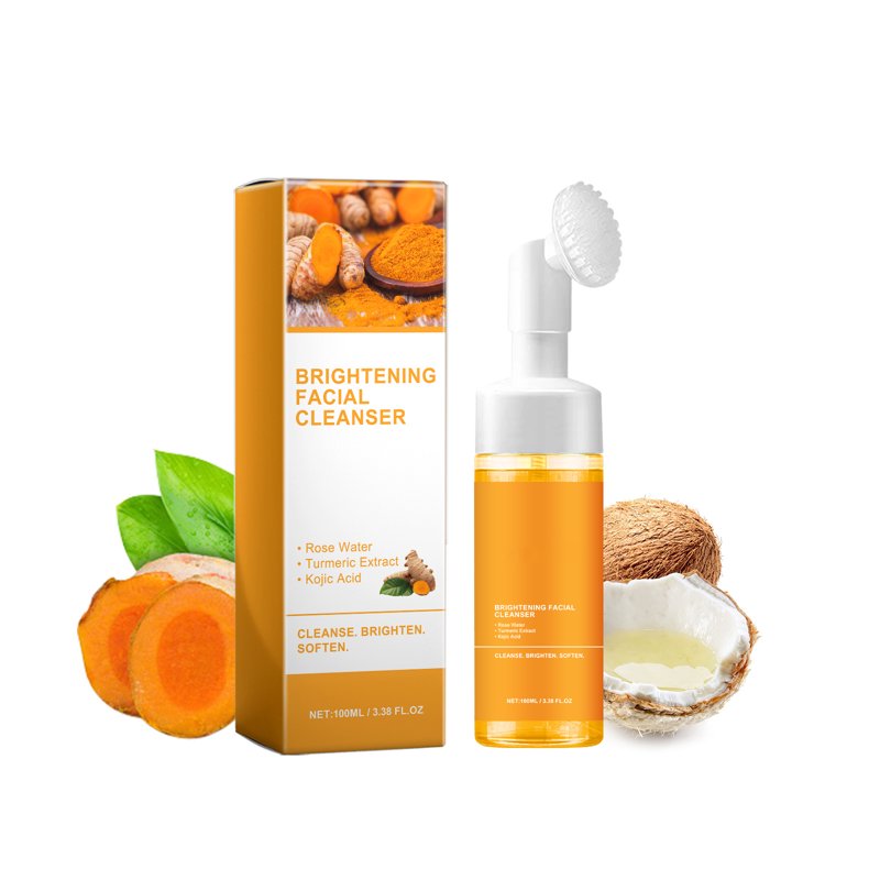 Foaming Facial Cleanser - Daily Face Wash with Turmeric & Hyaluronic Acid