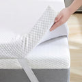White 3-Inch Gel Memory Foam Mattress Topper with Detachable Cover - King