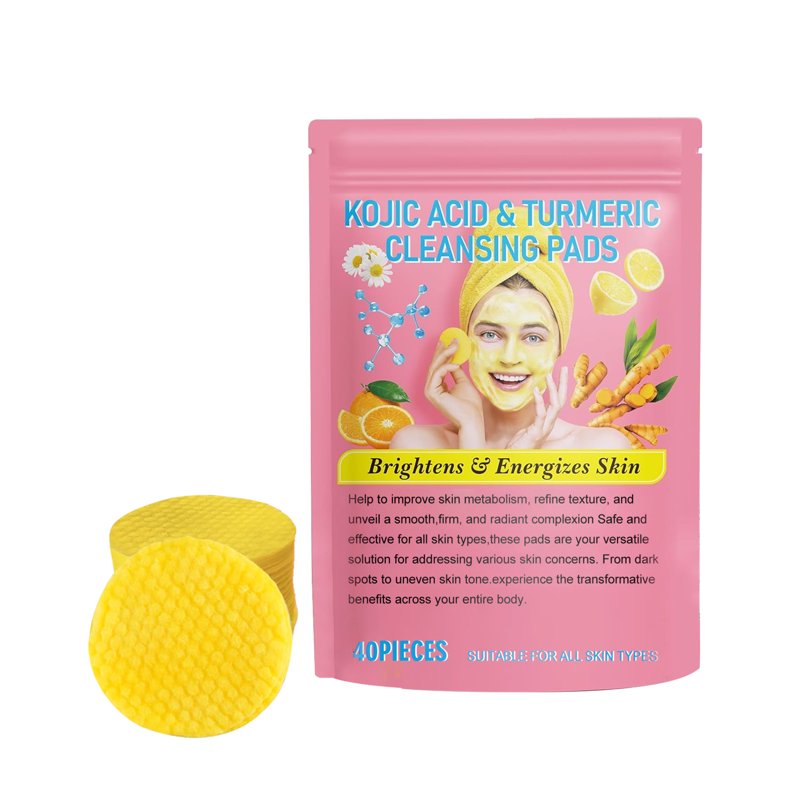 Kojic Acid and Turmeric Face Cleansing Pads - 40 Pads
