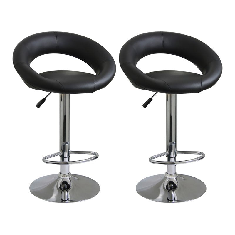 Classic 2-Piece Adjustable Bar Stool Set with Swivel Seats