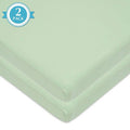 Yellow Fitted Bassinet Sheet 15x33 Inches - 2 Pack Cotton Jersey Knit Baby Bedding