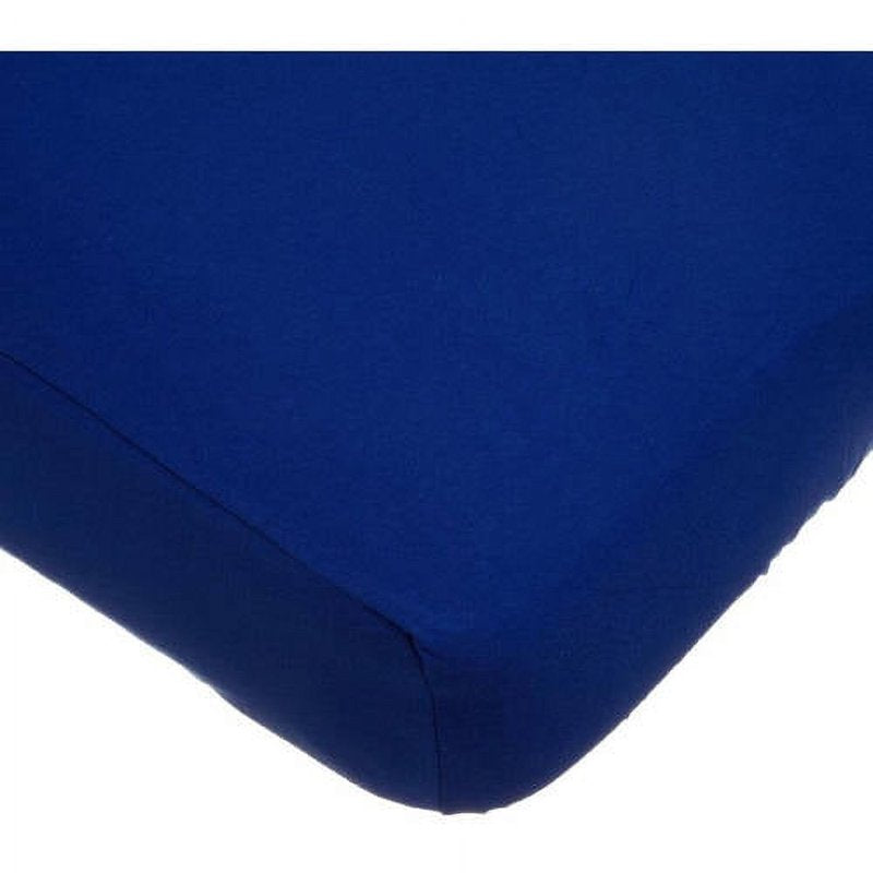 Baby Crib Sheet 28x52 Inches - Supersoft Cotton Jersey, Enhanced Thickness, Neutral Colors, Royal Blue - Fits Standard & Toddler Beds