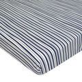 Fitted Cotton Pack and Play Sheet Navy Grey 27x39 Inches - Soft & Breathable Baby Bedding