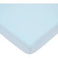 Baby Pack and Play Sheet 39x27 Inches - Soft Breathable Cotton Fitted Sheet, Blue - Fits Standard Playard & Mini Crib Mattress - Variation of THIS listing