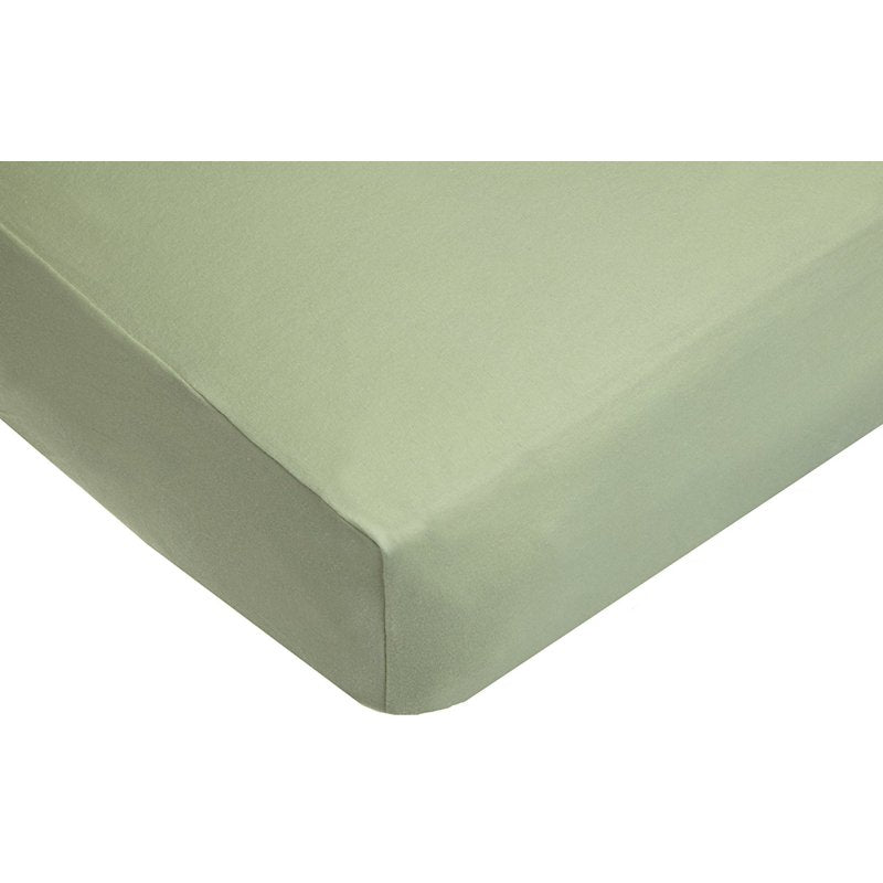 Cotton Fitted Crib Sheet for Toddler Bed - 52x28 Inches - Celery Green