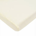 Fitted Crib Sheet 52x28 Inches Ecru Off-White Soft Hypoallergenic Cotton Baby Bedding