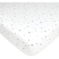 Crib Sheet 28x52 Inches with Stars and Moons - Hypoallergenic Cotton Fitted Bed Sheet, Gray Nursery Bedding, Variation: Stars/Moon