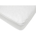 Waterproof Fitted Crib Mattress Protector - Quilted, Noiseless, 52x28x9, White - Variation of THIS listing