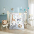 Kids Safari Baby Crib Bedding Set - Grey & White Unicorn Design