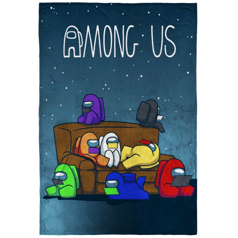 Among Us Kids Twin Blanket - Innersloth, Red & Black, 62 x 90 Microfiber, Victorious Selfie Variation