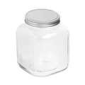 1 Gallon Glass Cracker Jar with Lid - Ideal for Kitchen Storage
