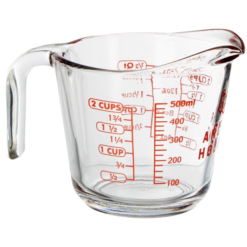 8-Ounce Glass Measuring Cup with Easy-Grip Handle - Single