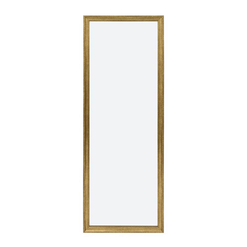 Antique Gold Full-Length Cheval Floor Mirror - 21x64 Inches, Freestanding