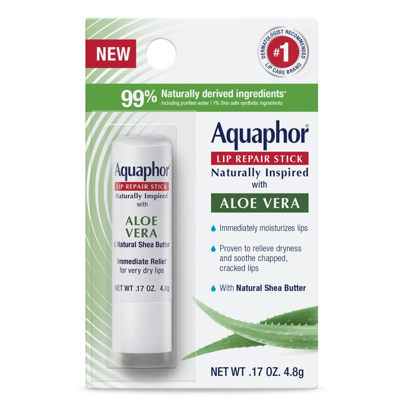Naturally Derived Lip Repair Balm Stick with Aloe Vera and Shea Butter