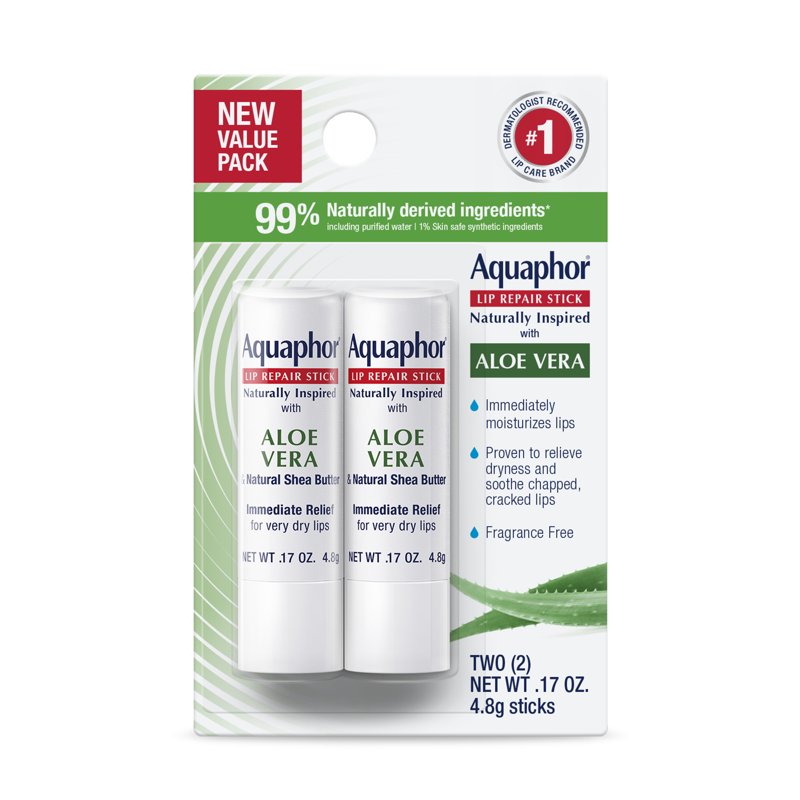 Natural Lip Repair Balm Stick with Aloe Vera & Shea Butter
