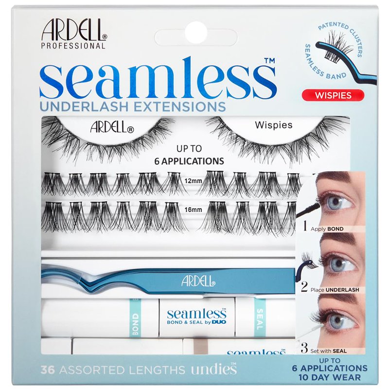 Seamless Underlash Extension Kit - Wispies Black, 36 Clusters