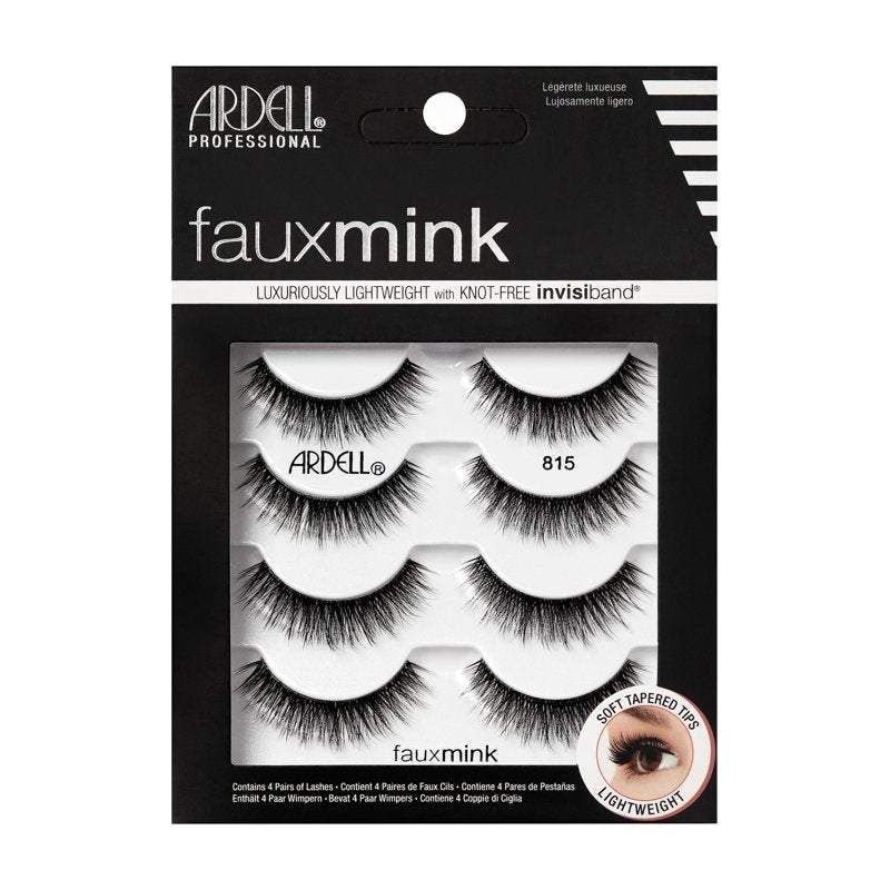 Faux Mink False Eyelashes - 4 Pairs Medium Volume Rounded Lash Set