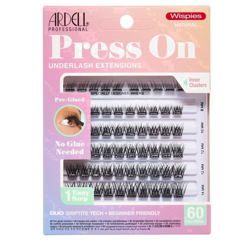 Pre-Glued Lash Clusters, Wispy Natural Eyelash Extension Kit, 60 Count