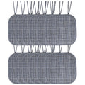 Memory Foam Non-Slip Chair Cushion Pad with Ties - 12 Pack, Blue Black