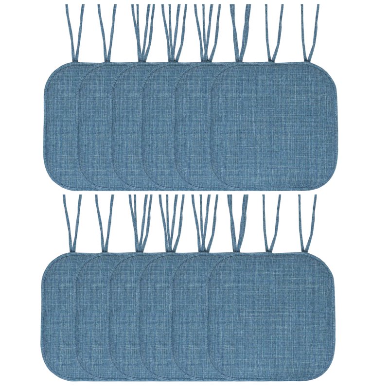 Memory Foam Non-Slip Chair Cushion Pad 12-Pack - Blue Multi