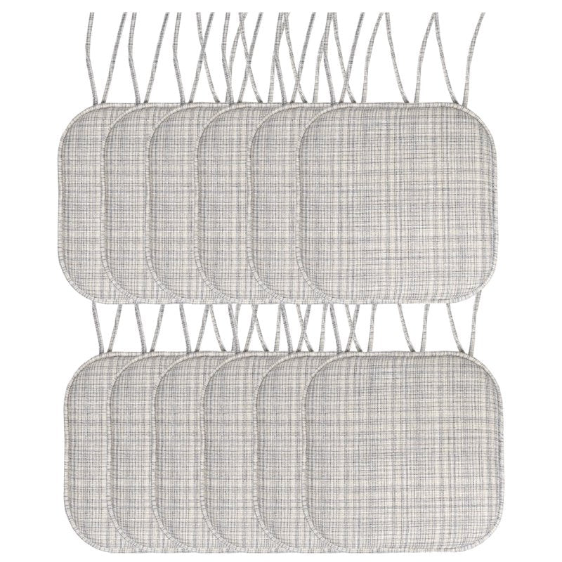 Memory Foam Non-Slip Chair Cushion Pad - 12-Pack Silver/Cream
