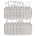 Memory Foam Non-Slip Chair Cushion Pad - 12-Pack Silver/Cream