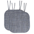 Memory Foam Non-Slip Chair Cushion Pad - 2 Pack, Blue Black