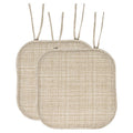 Memory Foam Non-Slip Chair Cushion Pad - 2 Pack, Beige Multi