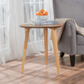 End Table with Faux Wood Top & Rubberwood Legs - Natural