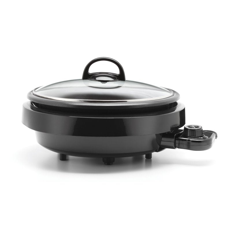 3-Quart 3-in-1 Indoor Grill, Slow Cooker, and Food Steamer - Black