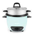 6-Cup Electric Rice Cooker and Food Steamer - Blue