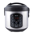 8-Cup Digital Rice Cooker and Food Steamer - Stainless Steel Multicooker