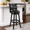 Swivel Bar Stool - Eco-Friendly Rubberwood - Ebony